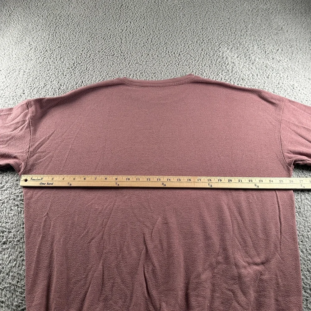 Alo Yoga Soho Sweatshirt Womens XL Pink Textured Crewneck Pullover Relaxed Logo